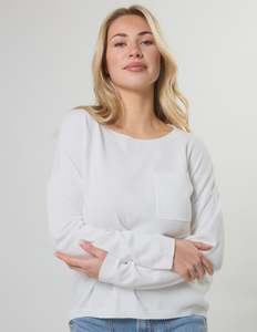 Stella Gemma: Stella + Gemma Street Pocket Jumper - White