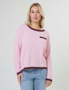 Stella + Gemma Street Pocket Jumper - Strawberry Sangria