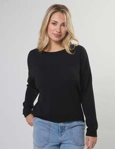 Stella + Gemma Street Pocket Jumper - Black