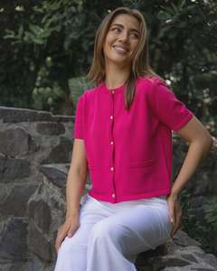 Stella + Gemma Rue Cardi - Barbie Pink