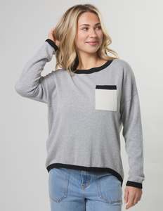 Stella + Gemma Street Pocket Jumper - Slealth Block
