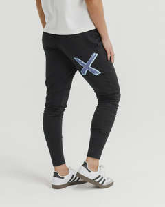 Homelee Apartment Pants - Black with Marine Blue Shadow X