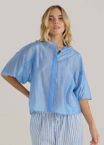 Sass: Sass Wilder Seam Blouse - Cornflower Blue