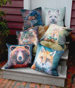 Accessories: MM Linen Pawtraits Cushion