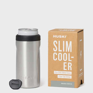 Huski Slim Can Cooler - Brushed Stainless