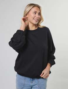 Stella Gemma: Stella + Gemma Bubble Sweat - Black