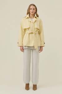 Isle of Mine Farida Cropped Trench - Butter