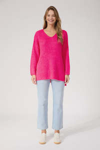Haven Lyon Relaxed Jumper - Hot Pink