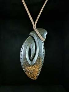 Hei Matau - Dinosaur Bone Fishhook (Brontosaurus)