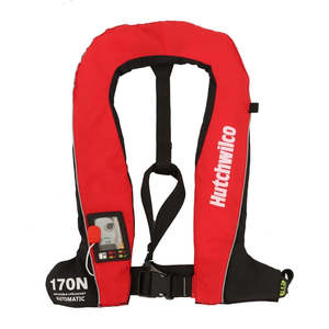Hutchwilco Classic 170N Automatic Water Activated Inflatable Life Jacket Red