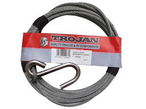 Trailer Parts: Winch Wire with 600kg Capacity 4mm x 6M