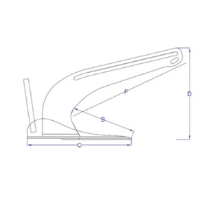 Manson Supreme 5lb-2.3kg Galvanised Anchor