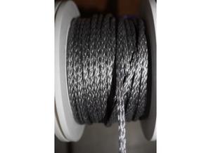 Ropes Lines: 6mm Single Braid Winch Rope PU - Grey Price per Meter