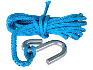 Tie Downs Straps And Buckles: Winch Rope 8mm x 6m C/W Hook