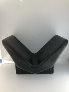 Trailer Rollers Snubbers: Trailer V Block Snubber 75mm x 130mm 2 Hole Mounting