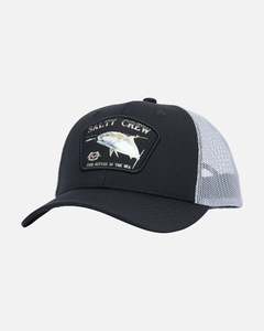 Salty Crew Surface Retro Trucker Cap in Black/Bone
