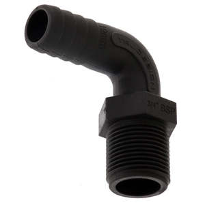 TruDesign 90° Hose Tail – Long Thread Male BSP Composite Elbow