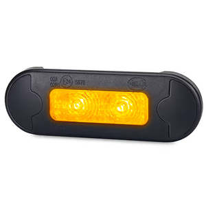 Trailer Parts: Hella DuraLED® Flush Mount Front End Outline with 0.5m Cable Amber
