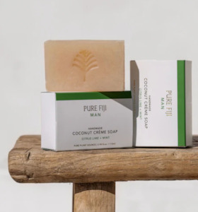 PF- MAN Handmade Coconut Crème Soap 110g- Citrus Lime & Mint