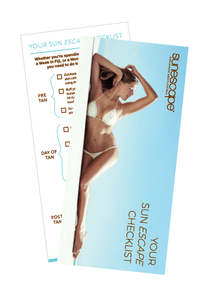 Sample Tester Mkt Prm: SS- Tanning Checklist (Pack of 50)- DL size- MKT