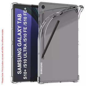 New Listings: For Samsung Galaxy Tab S10+ S10 Ultra S10 FE S10 FE+ Premium Soft Silicone TPU Clear Shockproof Back Cover