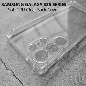 New Listings: For Samsung S25 Series Premium Soft Silicone TPU Shockproof Back Cover With Camera Lens Protector