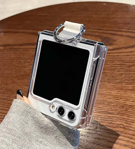 New Listings: For Samsung Galaxy Z Flip 6 Premium Hard Acrylic Crystal Clear Protection Cover With Ring Holder
