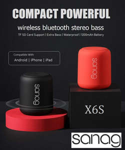 Visual Audio: Sanag X6S Portable Wireless Bluetooth IPX5 Water-Resistant Good Bass Stereo Speaker