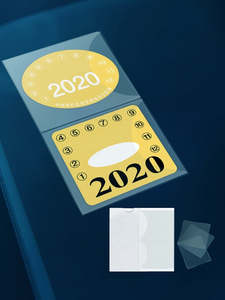 Car Windshield Windscreen Clear Adhesive PVC Display Parking Decal Pass 2 Pocket&hellip;