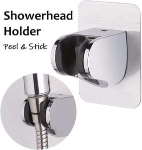 Home Living: Adjustable Showerhead Holder Wall Mount Strong Adhesive