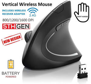 Office Supplies: Wireless Ergonomic Vertical Mouse For PC Computer Laptop Notebook