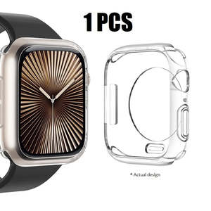 For Apple Watch Series 10 42mm 46mm Premium Soft Silicone TPU Clear Bumper Protection Cover