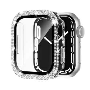For Apple Watch Bling Bling Shiny Crystals Full Protection Clear Hard Cover With&hellip;