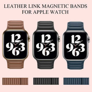 Smart Watch Accessories: For Apple Watch Premium Quality Leather Magnetic Link Straps Bands