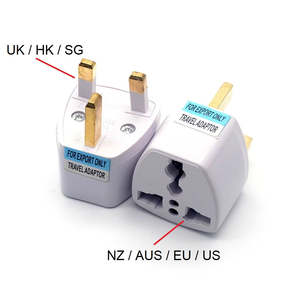Charging Adapters Cables: Universal NZ/AU/US/EU To UK/HK/SG 3 Pin International Travel Adapter Plug Converter