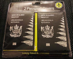 New Zealand Souvenirs: Pack Of 2 New Zealand PVC Passport Holder Protection Cover