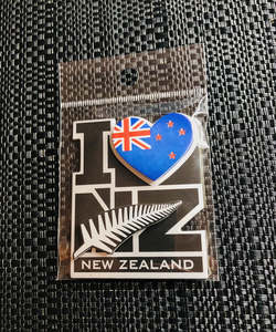 I Love NZ Silver Fern New Zealand - NZ Fridge Magnet Souvenir