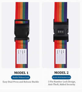Travel Essentials: Luggage Suitcase Travel Belt Strap Optional 3 Pin Number Buckle Lock