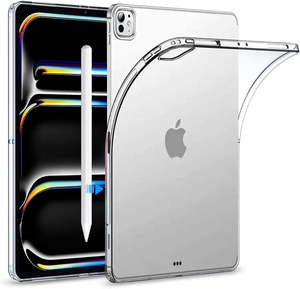 Tablet Accessories: For Apple iPad Pro 13 Inch M4 (2024 7th Generation) Premium Soft TPU Silicone Bumper Protection Cover Case