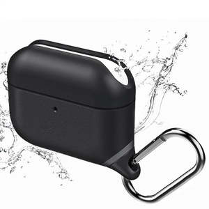 Visual Audio: For Apple AirPods Pro Soft Silicone Waterproof Cover With Carabiner Clip