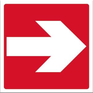 Arrow Red Sign