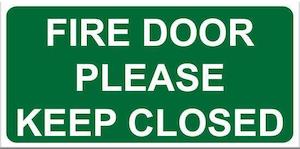 Fire Door Please Keep Closed Sign