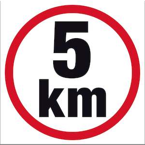 Sort Safety And Save Sale: 5 km Sign