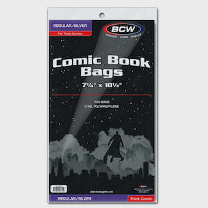 BCW COMIC BOOK BAGS SILVER (For Thick Comics)