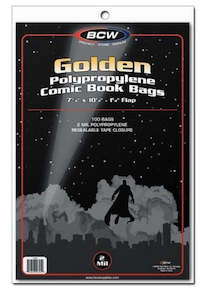 Comic Supplies: BCW GOLDEN COMIC BAGS