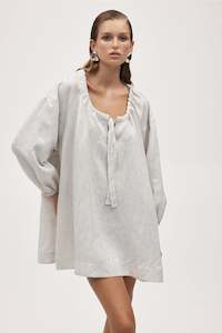 MYLA DRESS - TWILL STRIPE