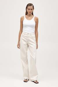 DENIM: CURVE SEAM JEAN II - ECRU