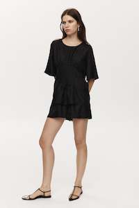 Silk 1: TABITHA TOP - BLACK