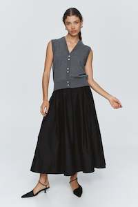 Sale Knitwear: FOUNDATIONS VEST - CHARCOAL