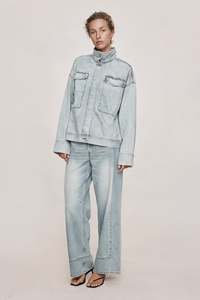 Denim: FARRIN JACKET - FADED BLUE